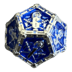 Würfel Stube Grim Reaper Metallwürfel (silber/blau) W12