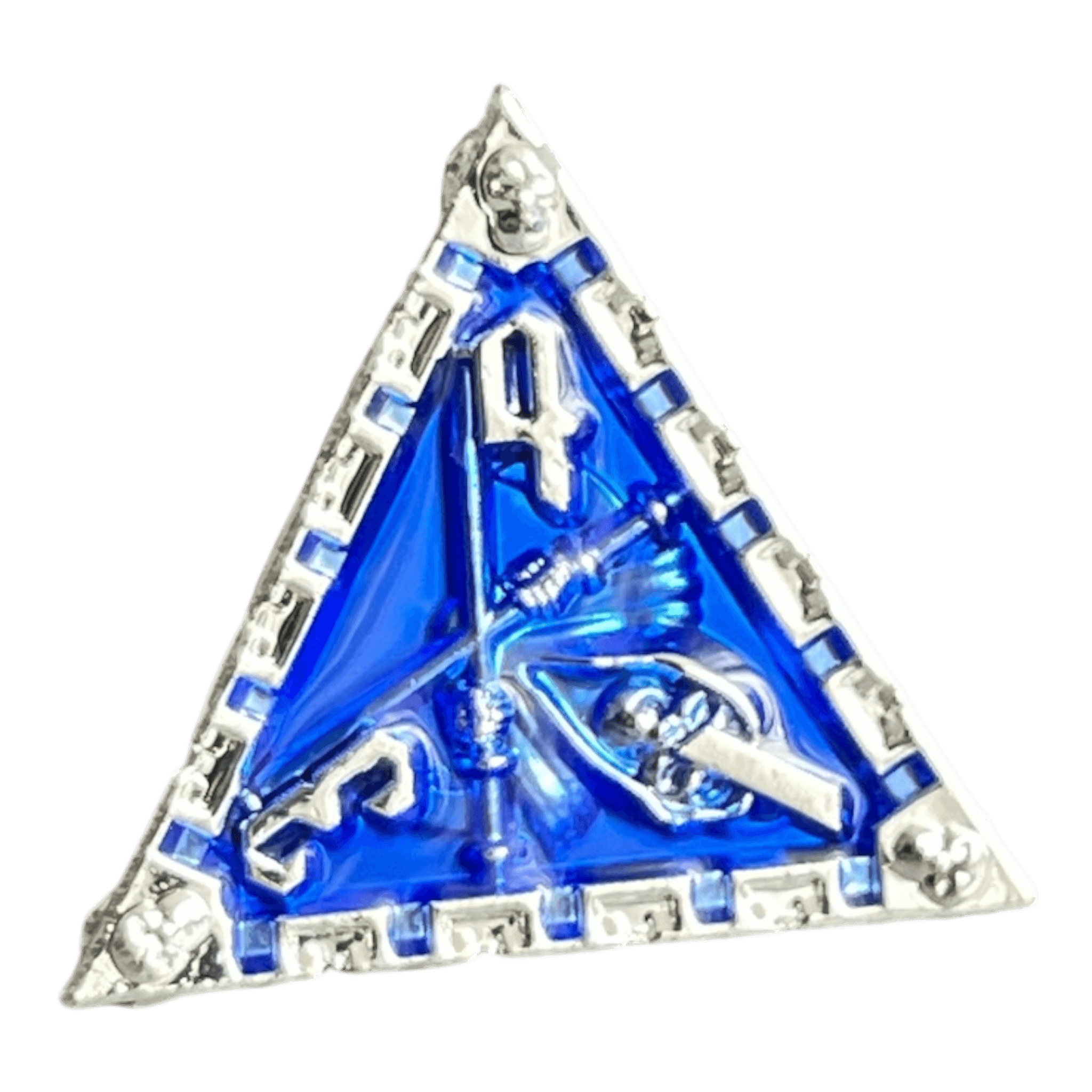 Würfel Stube Grim Reaper Metallwürfel (silber/blau) W4