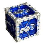 Würfel Stube Grim Reaper Metallwürfel (silber/blau) W6