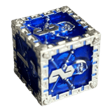 Würfel Stube Grim Reaper Metallwürfel (silber/blau) W6