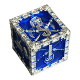 Würfel Stube Grim Reaper Metallwürfel (silber/blau) W6