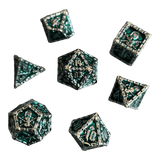 Würfel Stube Grim Reaper Metallwürfel (silber/grün) Set