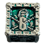 Würfel Stube Grim Reaper Metallwürfel (silber/grün) W6