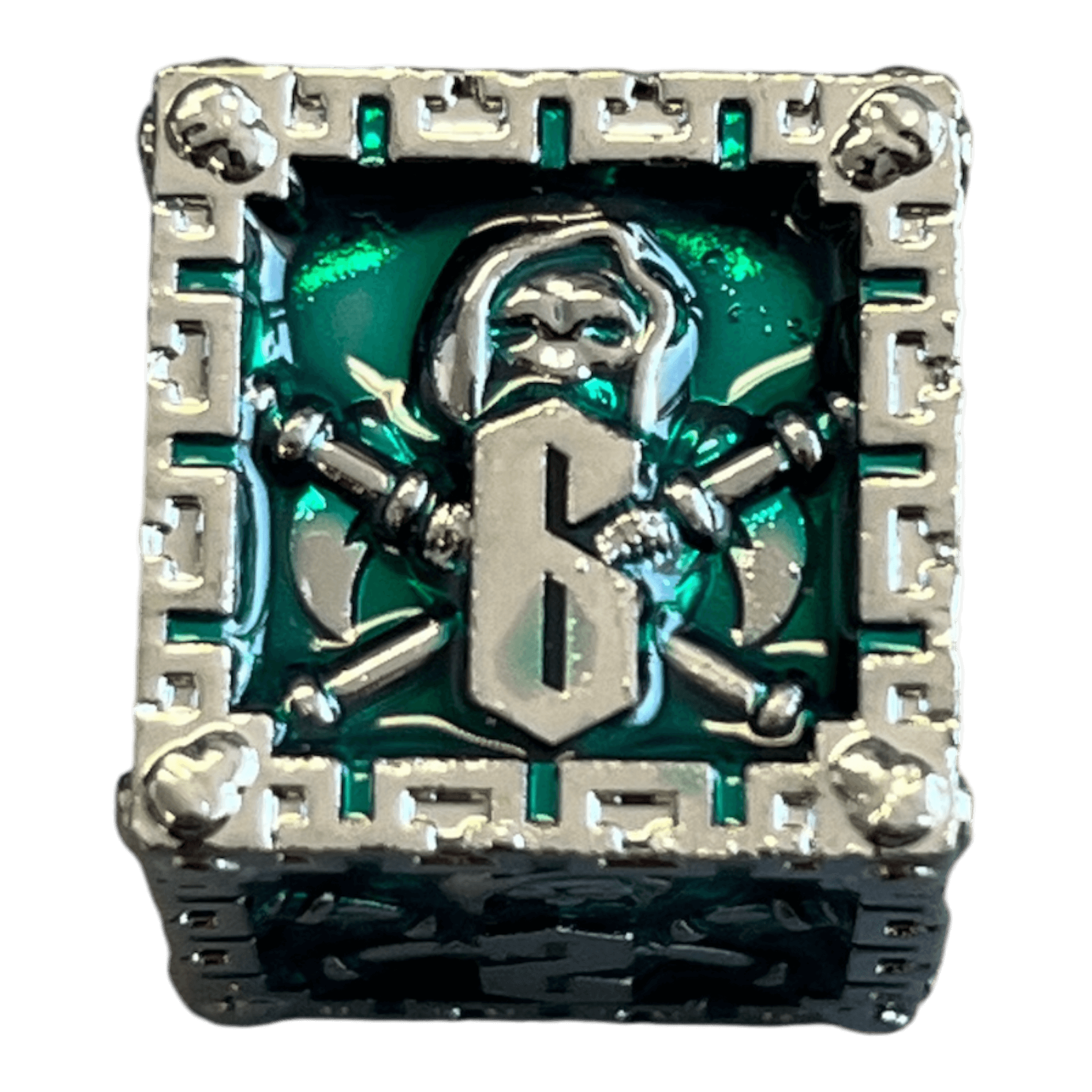 Würfel Stube Grim Reaper Metallwürfel (silber/grün) W6