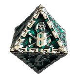Würfel Stube Grim Reaper Metallwürfel (silber/grün) W8