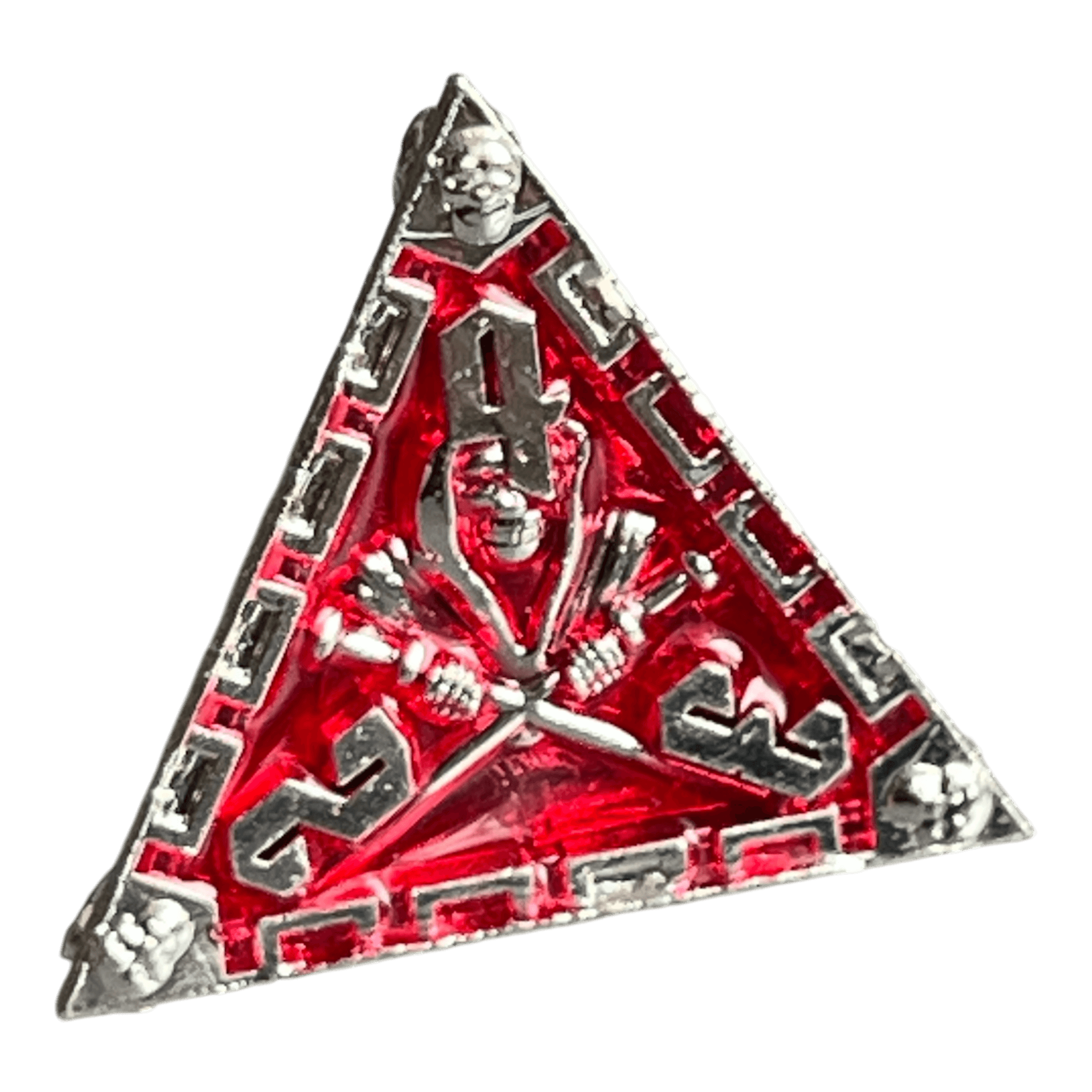 Würfel Stube Grim Reaper Metallwürfel (silber/rot) W4