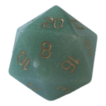 Blackfire Grüner Aventurine Edelsteinwürfel W20
