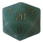 Blackfire Grüner Aventurine Edelsteinwürfel W20