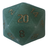 Blackfire Grüner Aventurine Edelsteinwürfel W20
