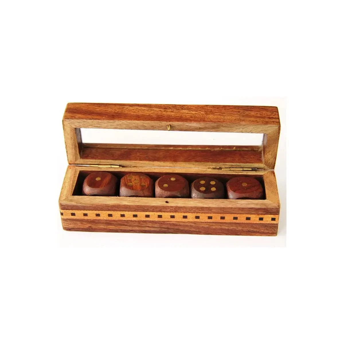 Würfel Stube Holzbox Im Set mit 5 Würfeln