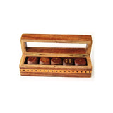 Würfel Stube Holzbox Im Set mit 5 Würfeln