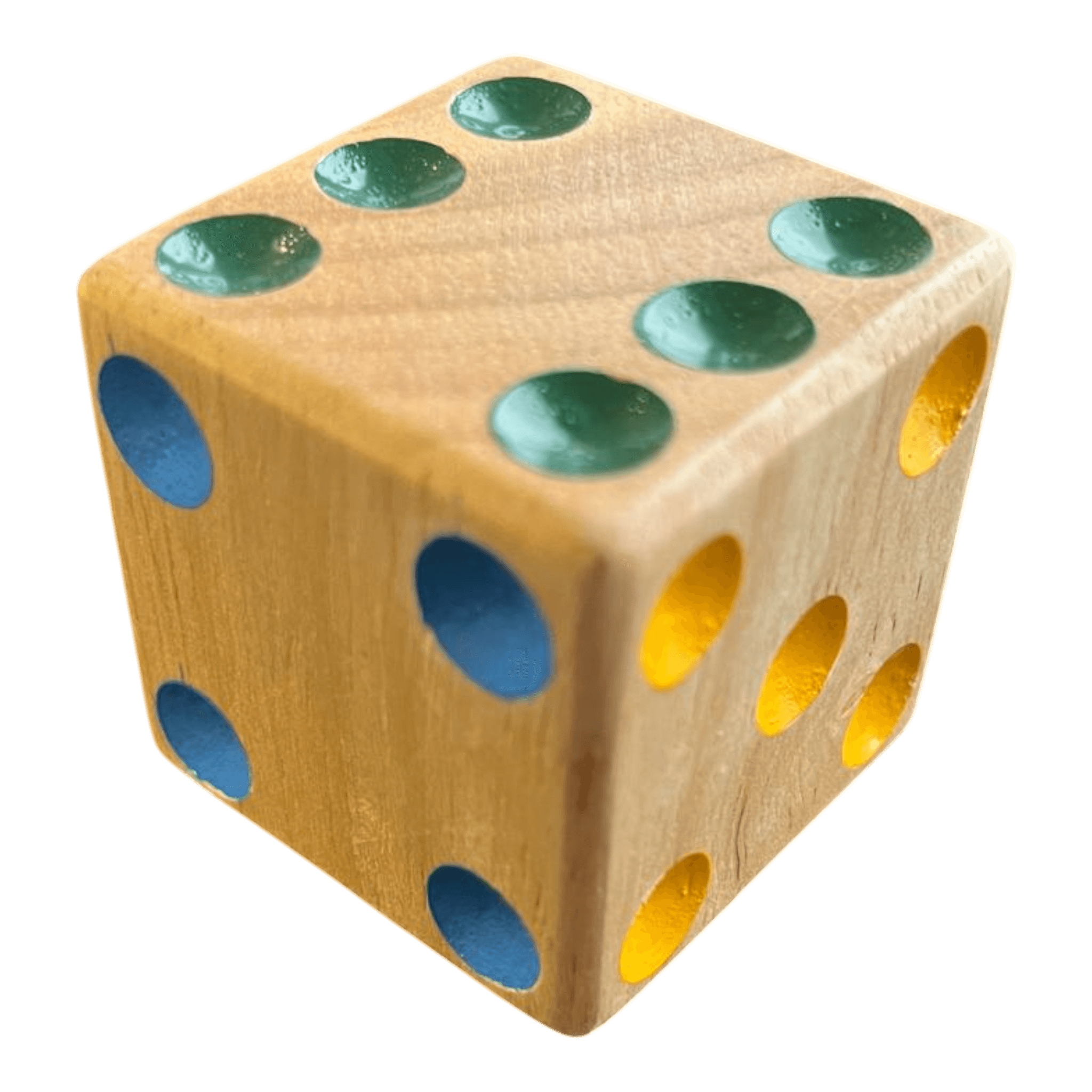 Philos Holzwürfel 40mm bunte Pins