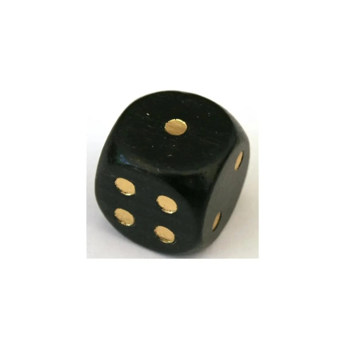 Koplow HolzWürfel W6 16mm Schwarz/Gold (Rp)