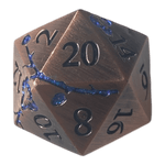 Würfel Stube Kupfer Metallwürfel mit blauen Magnolien Blüten W20