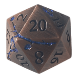 Würfel Stube Kupfer Metallwürfel mit blauen Magnolien Blüten W20