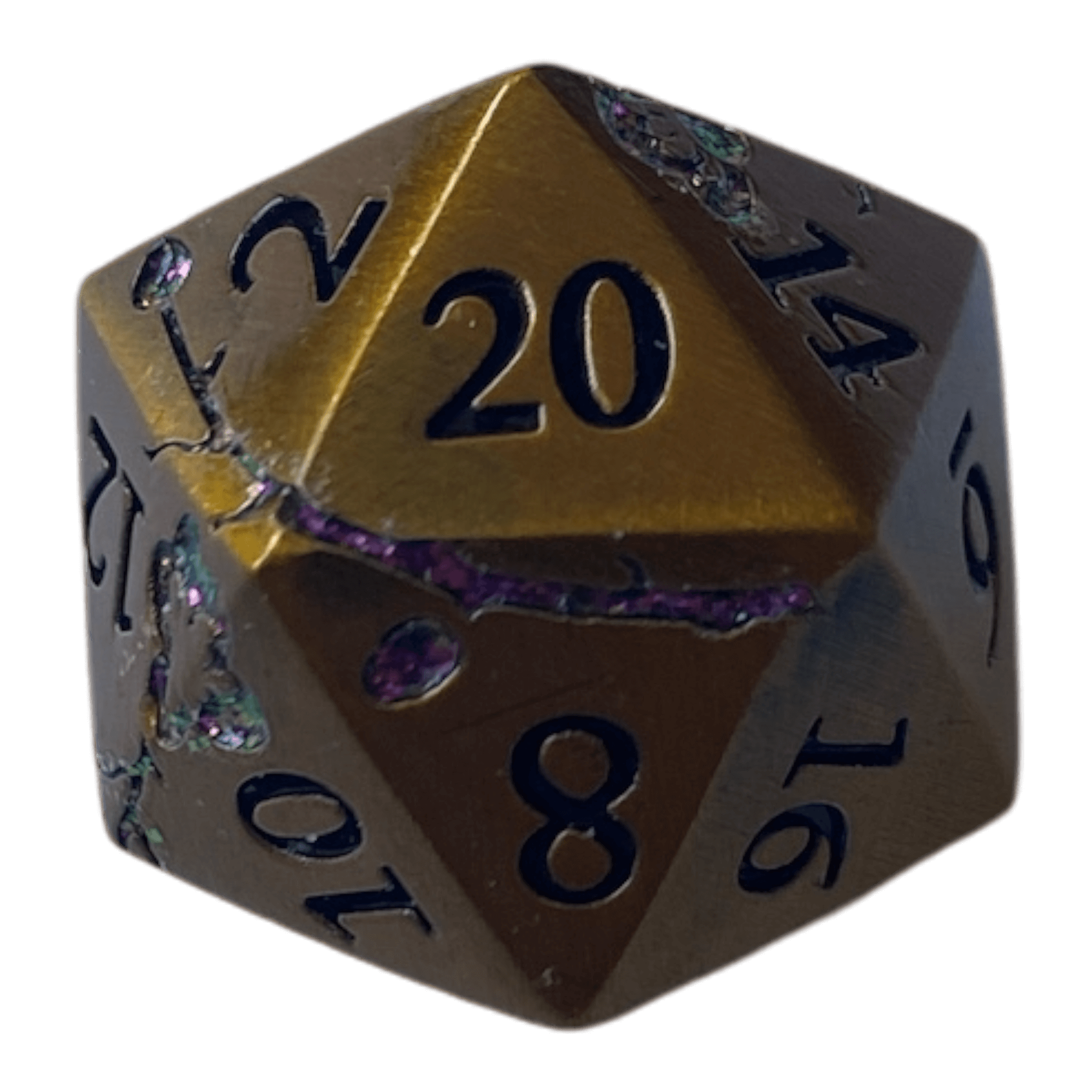 Würfel Stube Kupfer Metallwürfel mit lila Magnolien Blüten W20