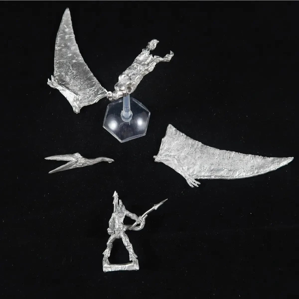 Ral Partha Lizard Warrior on flying Lizard