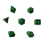 Waerfel Stube Malachit Edelsteinwürfel Grün/Schwarz Set