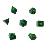 Waerfel Stube Malachit Edelsteinwürfel Grün/Schwarz Set