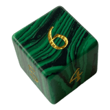 Waerfel Stube Malachit Edelsteinwürfel Grün/Schwarz W6