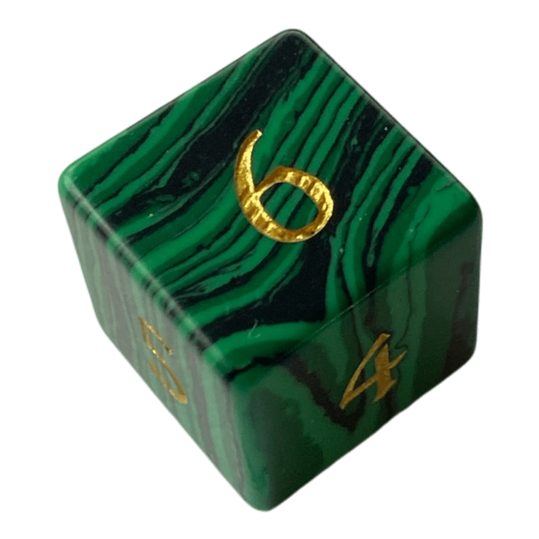 Waerfel Stube Malachit Edelsteinwürfel Grün/Schwarz W6