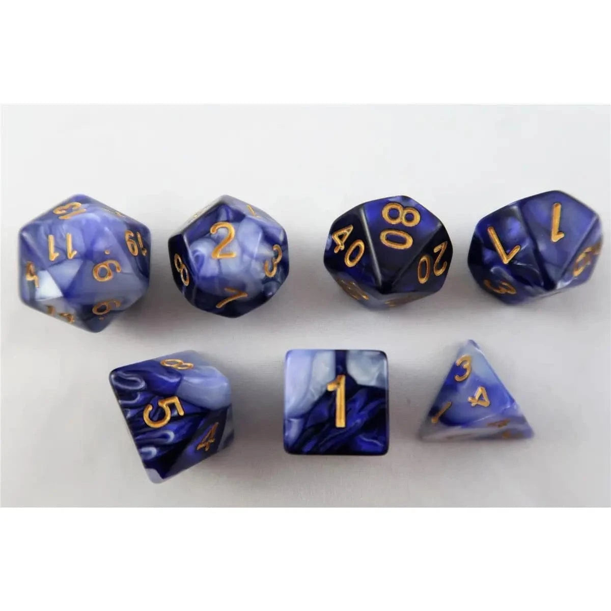 Waerfel Stube Marmoriert dunkellila-weiß/gold