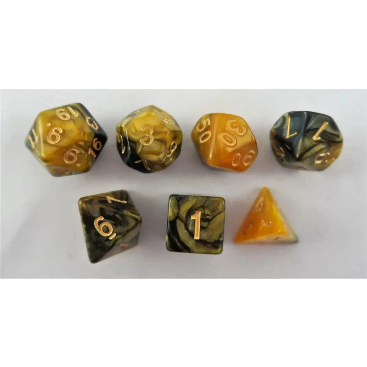 Waerfel Stube Marmoriert gelb-schwarz/gold