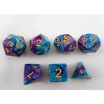 Waerfel Stube Marmoriert lila-Türkis/gold