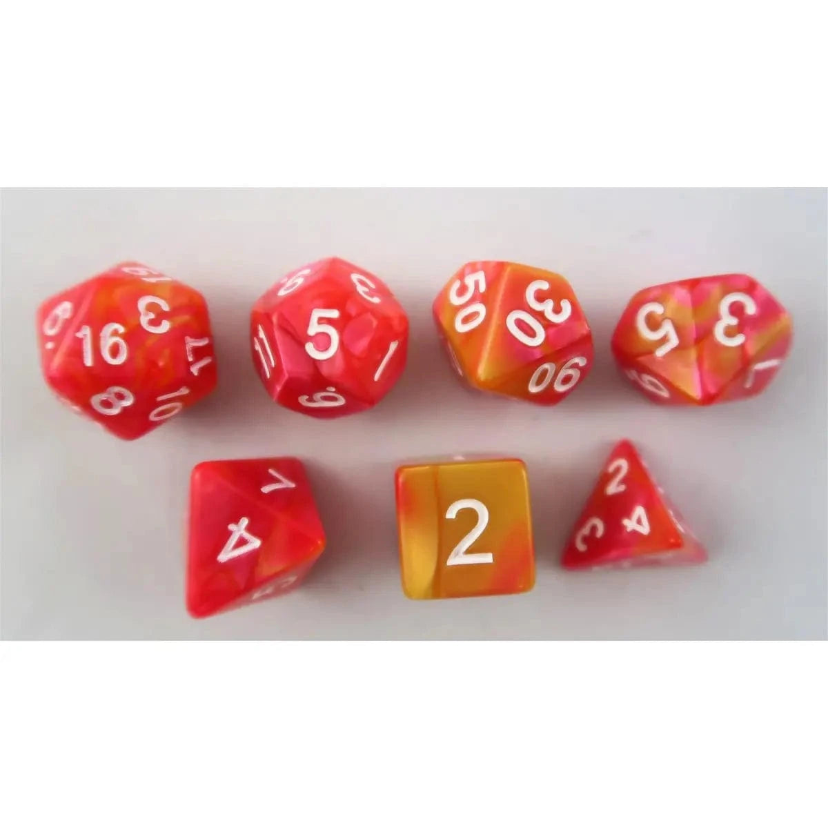 Waerfel Stube Marmoriert orange-pink/weiß