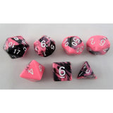 Marmoriert pink-schwarz/weiß