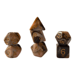 Würfel Stube Marmorierte Würfel 7er Set in Chocolate & Rosa - 16mm