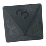 Matt-Schwarzer Obsidian Edelsteinwürfel W8