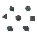 Waerfel Stube Matt-Schwarzer Obsidian Edelsteinwürfel Set