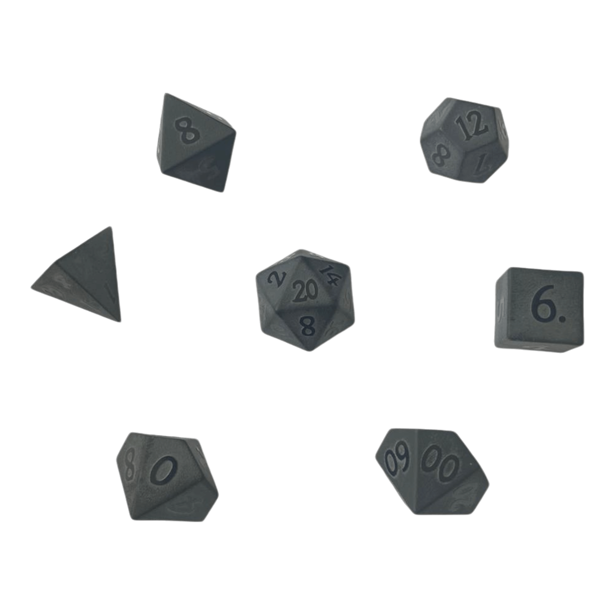 Waerfel Stube Matt-Schwarzer Obsidian Edelsteinwürfel Set