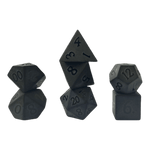 Waerfel Stube Matt-Schwarzer Obsidian Edelsteinwürfel Set