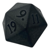Waerfel Stube Matt-Schwarzer Obsidian Edelsteinwürfel W20