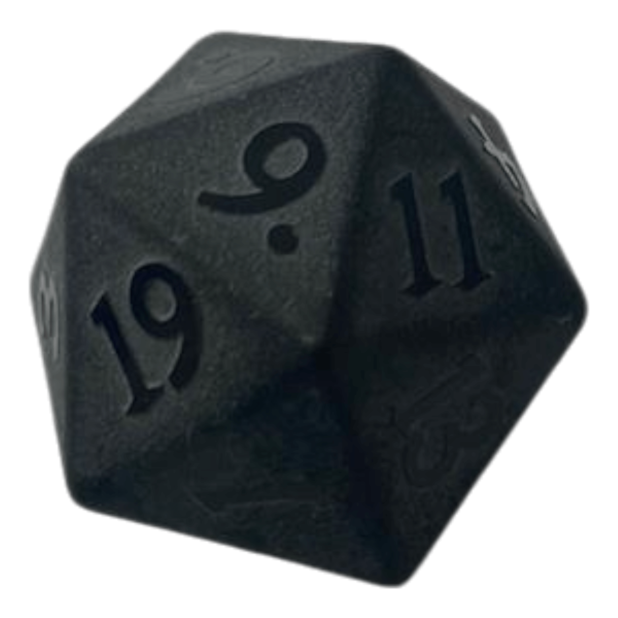 Waerfel Stube Matt-Schwarzer Obsidian Edelsteinwürfel W20