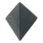 Waerfel Stube Matt-Schwarzer Obsidian Edelsteinwürfel W4
