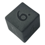 Waerfel Stube Matt-Schwarzer Obsidian Edelsteinwürfel W6