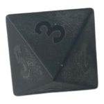 Waerfel Stube Matt-Schwarzer Obsidian Edelsteinwürfel W8