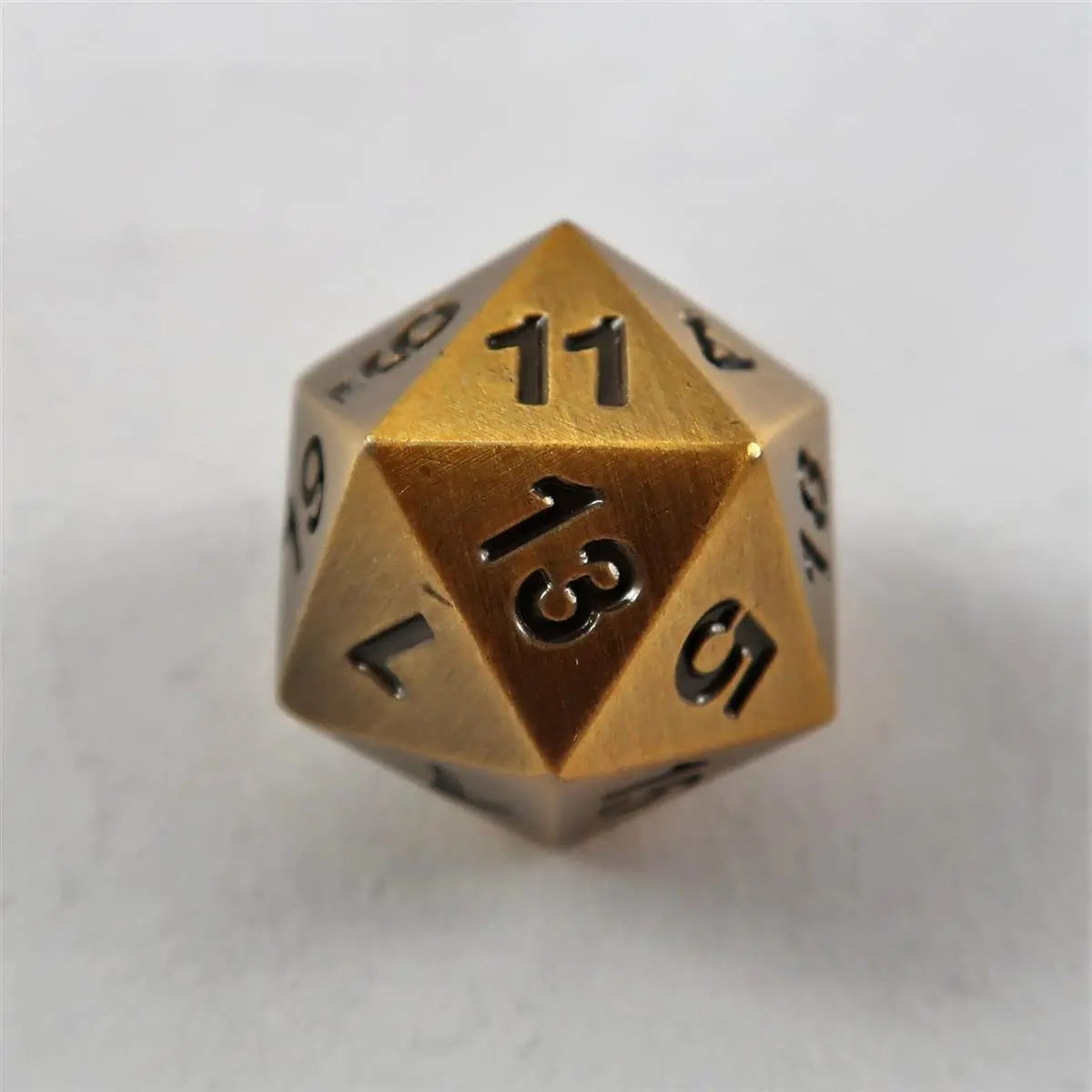 MetallWürfel W20 antique gold