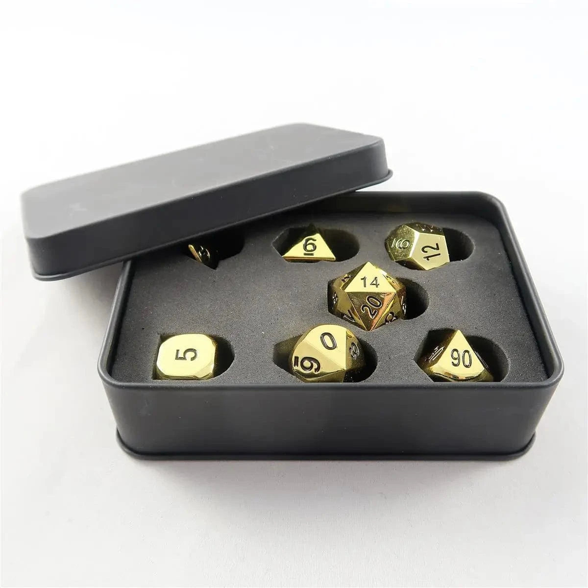 Waerfel Stube MetallWürfel Set shiny gold