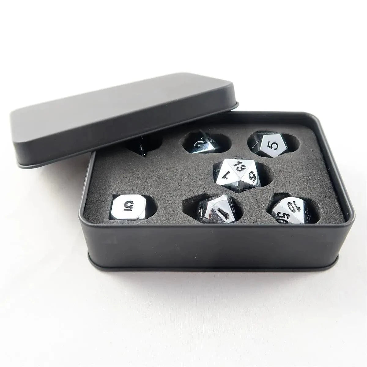 Waerfel Stube MetallWürfel Set shiny silver