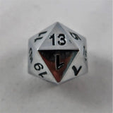 Waerfel Stube MetallWürfel W20 shiny silver