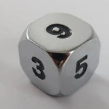 Waerfel Stube MetallWürfel W6 shiny silver