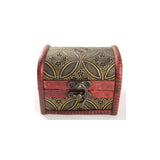 Mittlere Truhe mit Leder Design 3