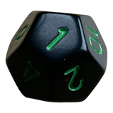 Chessex Opaque Black/Green W12