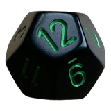 Chessex Opaque Black/Green W12