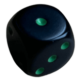 Chessex Opaque Black/Green W6 (12mm)