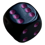 Chessex Opaque Black/Pink W6 (16mm)